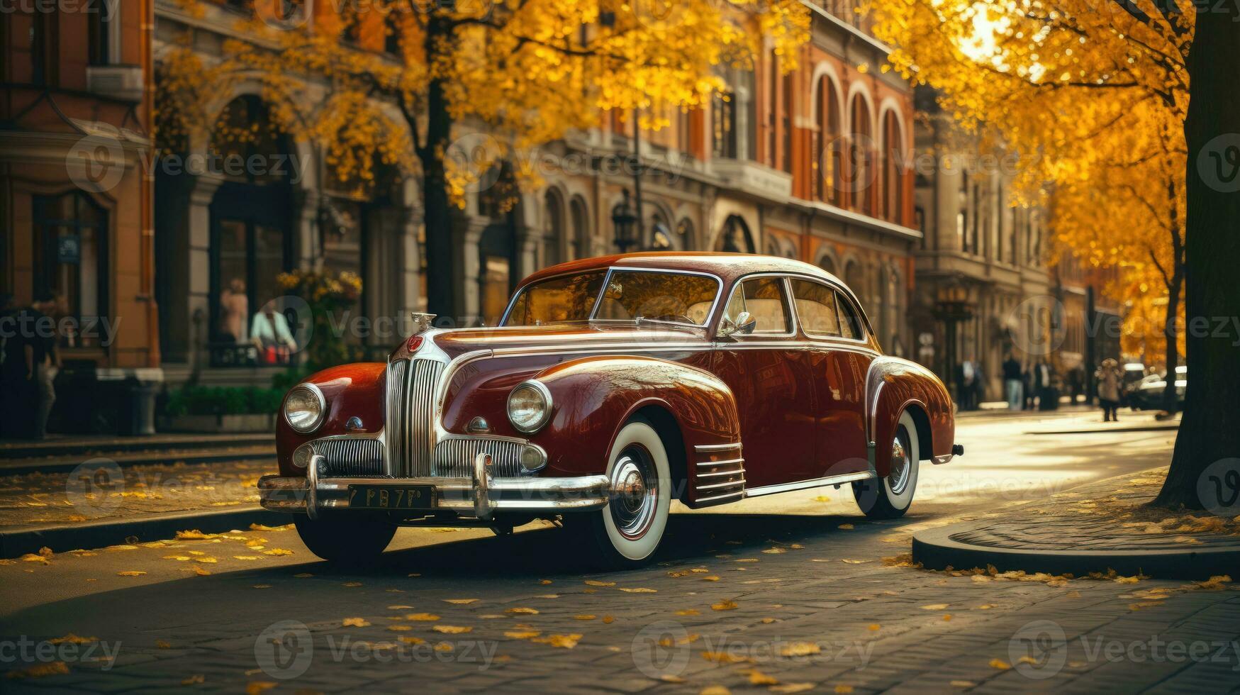 Classic Car in the City Timeless Travel and City Exploration AI Generated photo