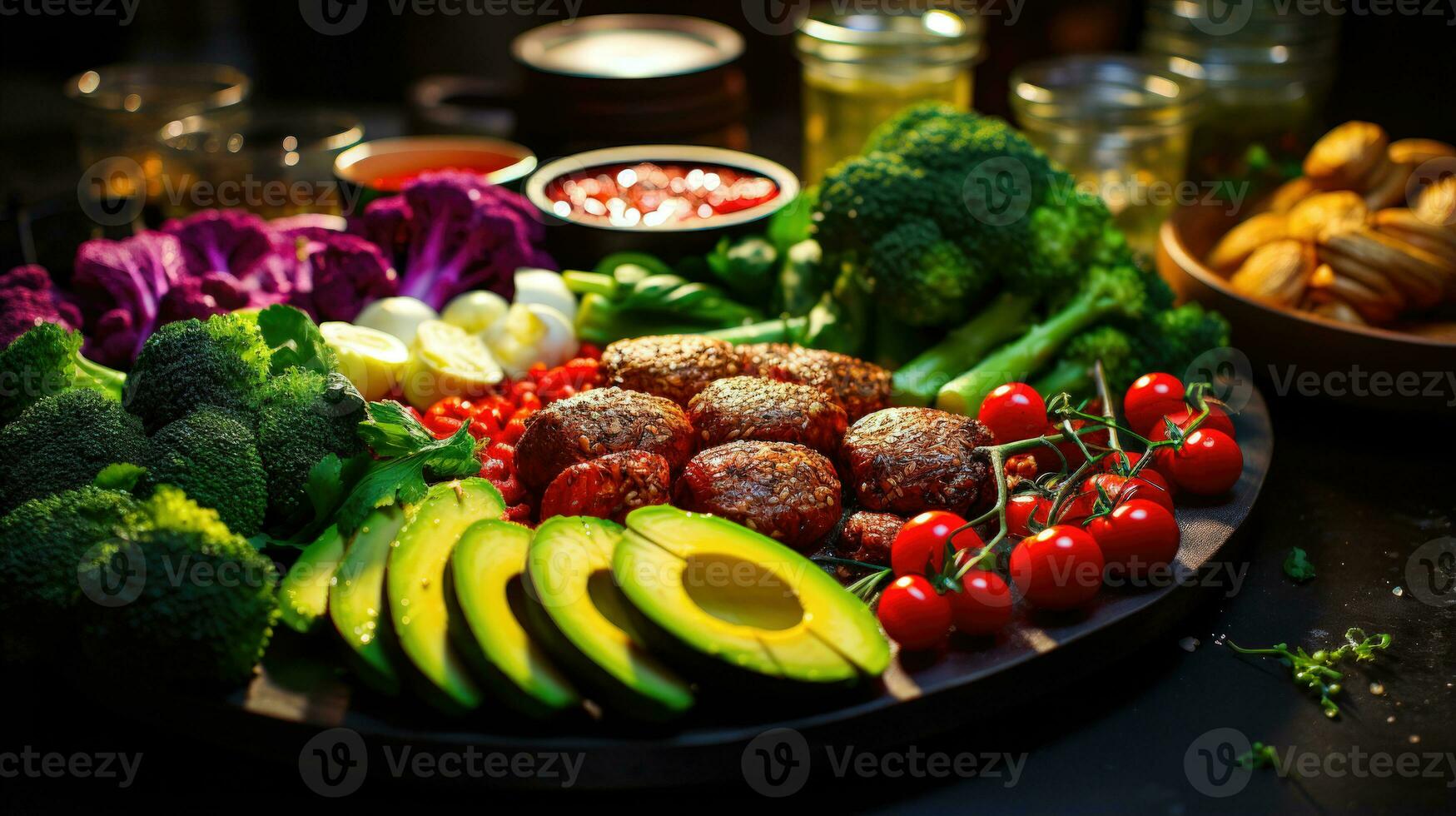 Healthy eating choices a plate of balanced and nutritious meals AI Generated photo