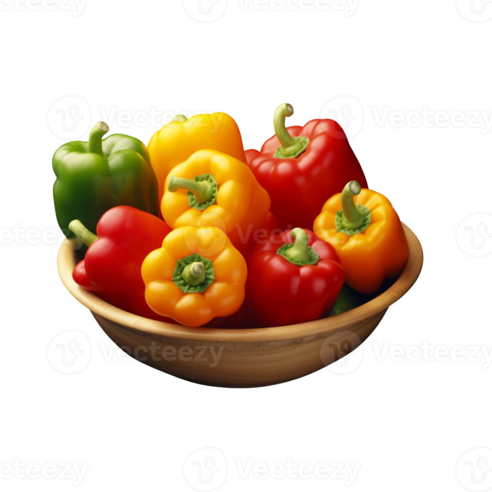 Peppers in a vessel no background png
