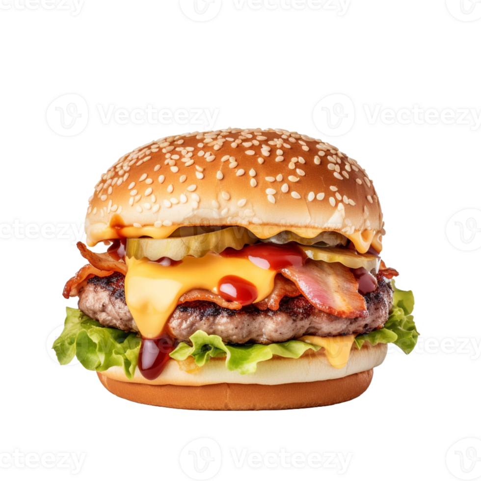 Delicious burger no background png