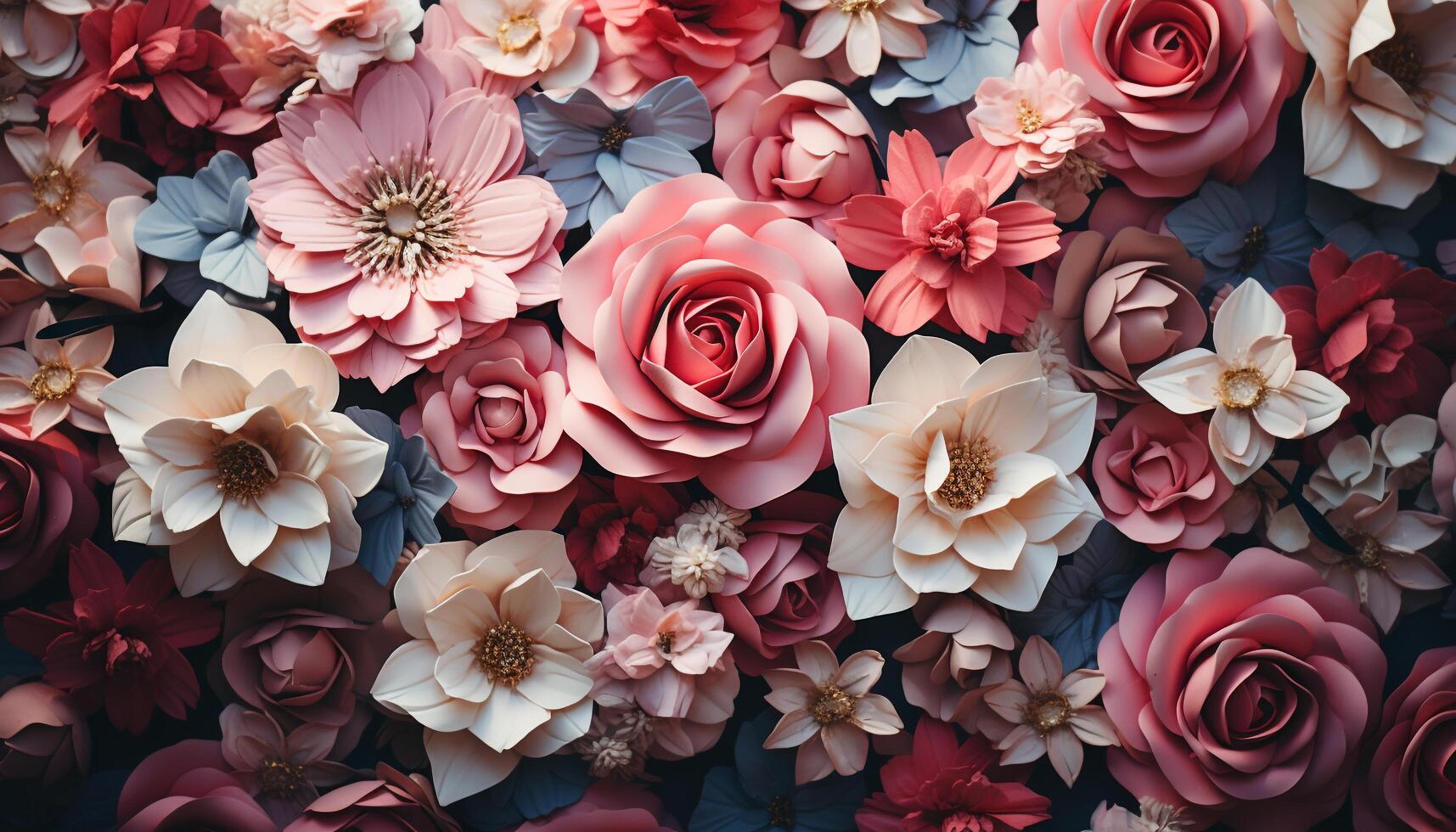 Nature floral elegance in a cute, arrangement generated by AI photo