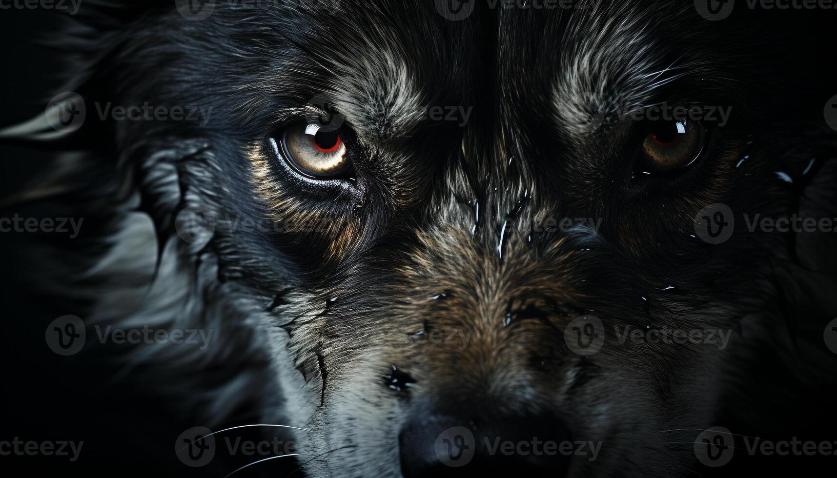 Cute puppy portrait, looking at camera, purebred dog, furry friend generated by AI photo