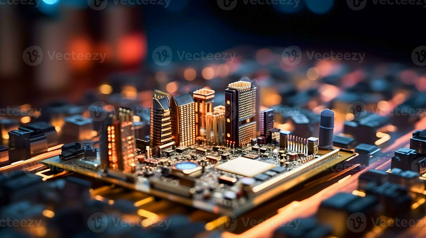 AI Generated Manhattan A City Within the Circuit photo