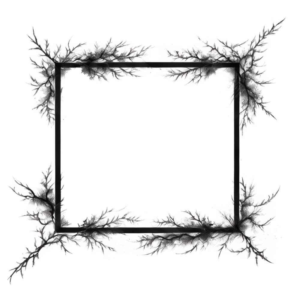 Japanese Style Link Art Border Frame Ai Generative png