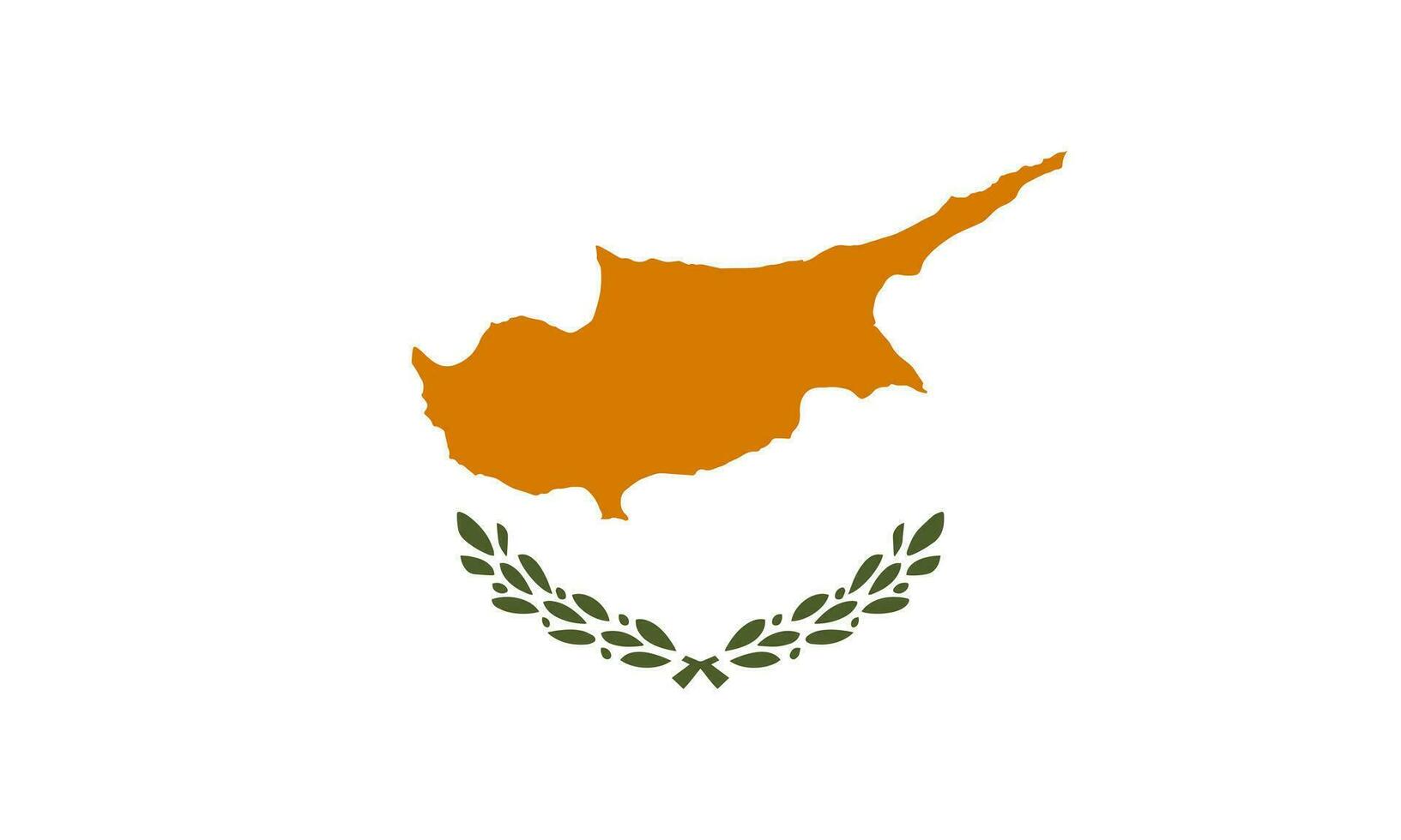 Flag of the island of Cyprus. Cypriot flag. Flat illustration, vector