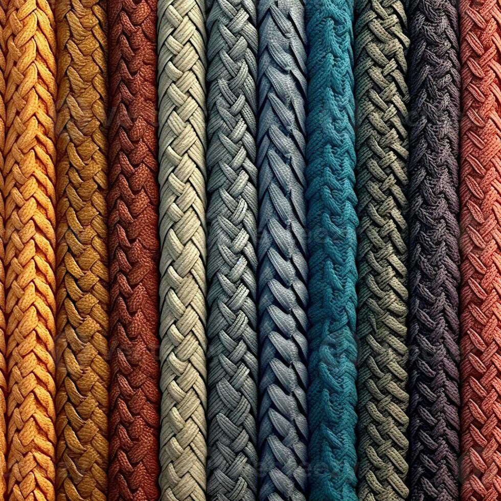Multicolored ribbons of different colors for a background or texture. AI Generated photo