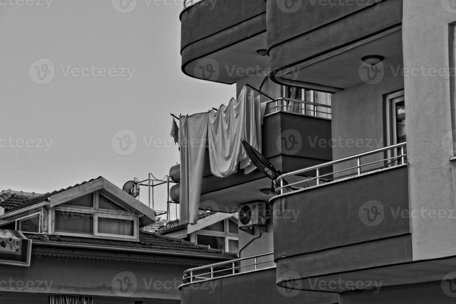 view of the Turkish city of Alanya on a warm summer day on usually the buildings photo