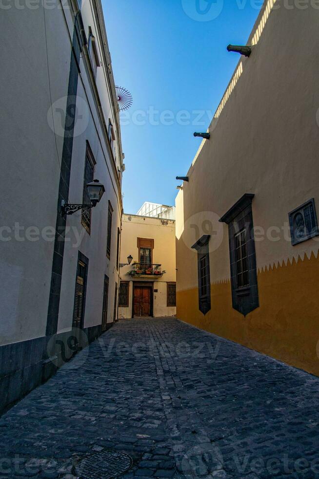 urban landscape from the Spanish capital Canary Island Las Palmas Gran Canaria with streets and buildings photo