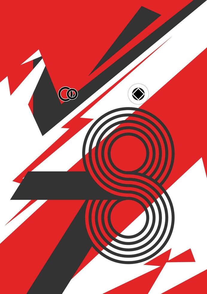 Mockup Background for Sports Jersey Red White Patern Kemerdekaan Indonesia V6 vector