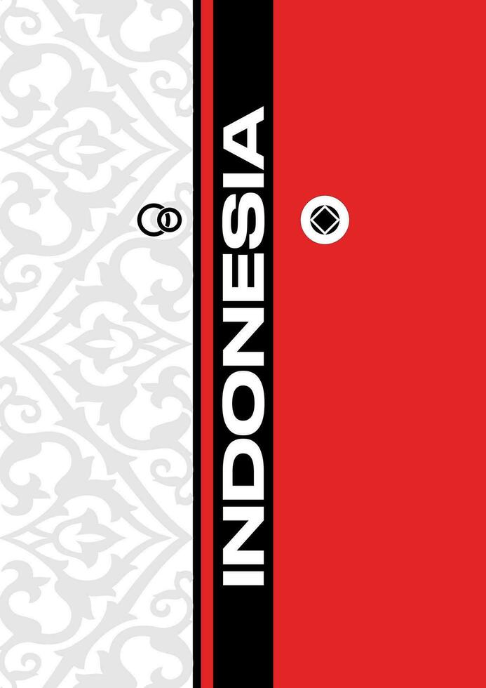Bosquejo antecedentes para Deportes jersey rojo blanco patern kemerdekaan Indonesia v4 vector
