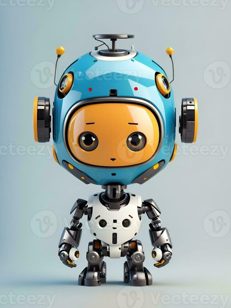 cute robot, AI generated photo