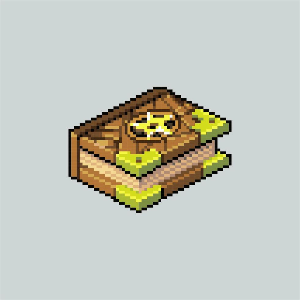 Pixel art illustration spell book. Pixelated Magic Book. Magical witch wizard spell book icon pixelated for the pixel art game and icon for website and video game. old school retro. vector