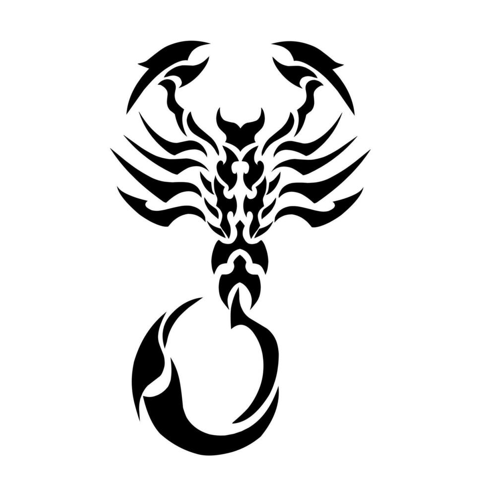 graphic vector illustration of tribal art tattoo symbol scorpion