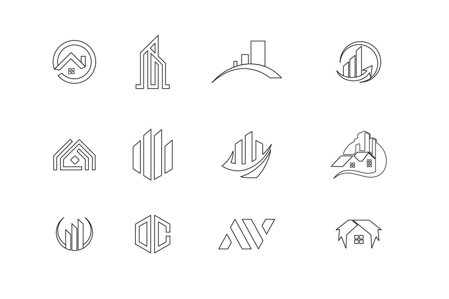 New Real Estate logos icon vector