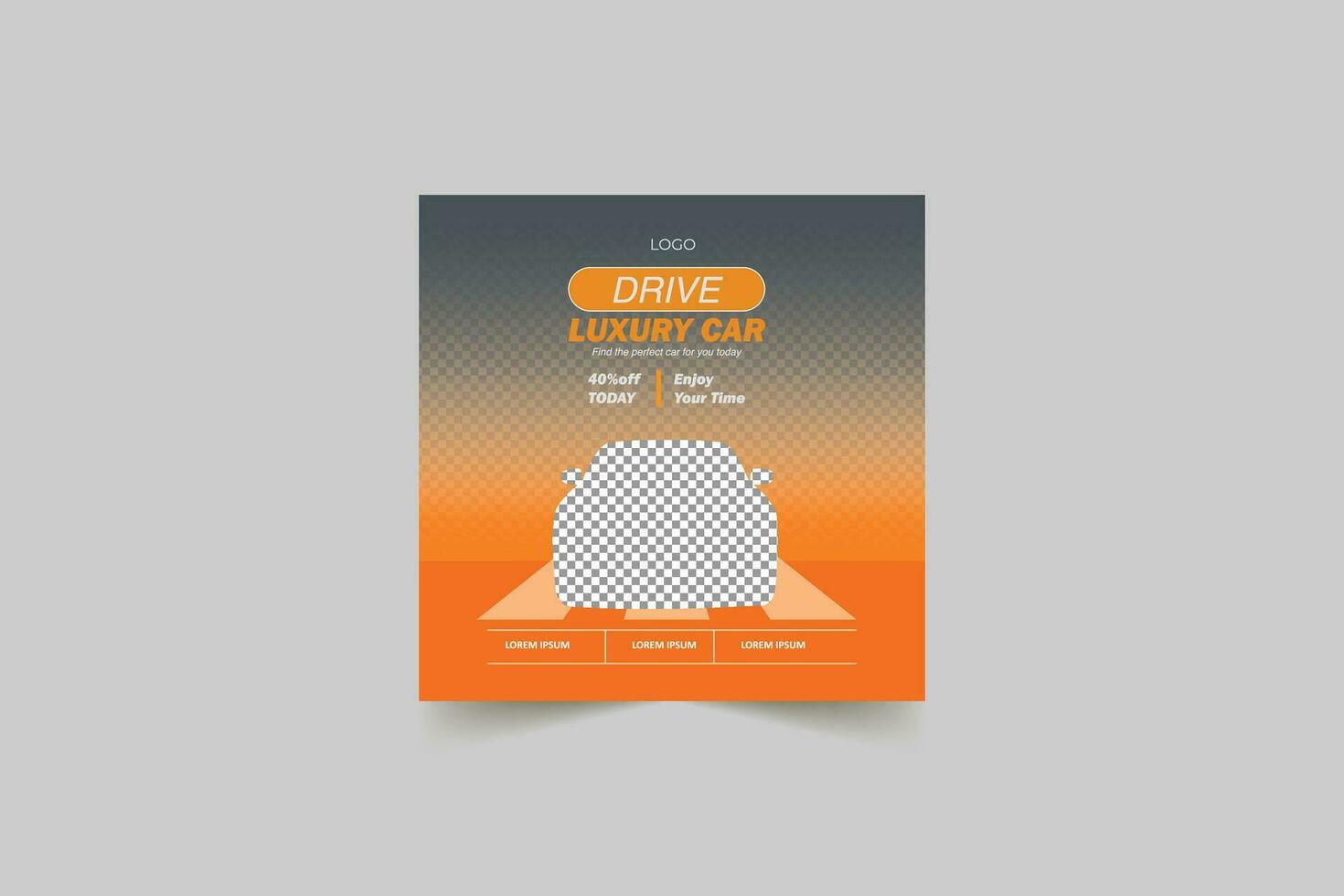 Car Social Media Post Design vector