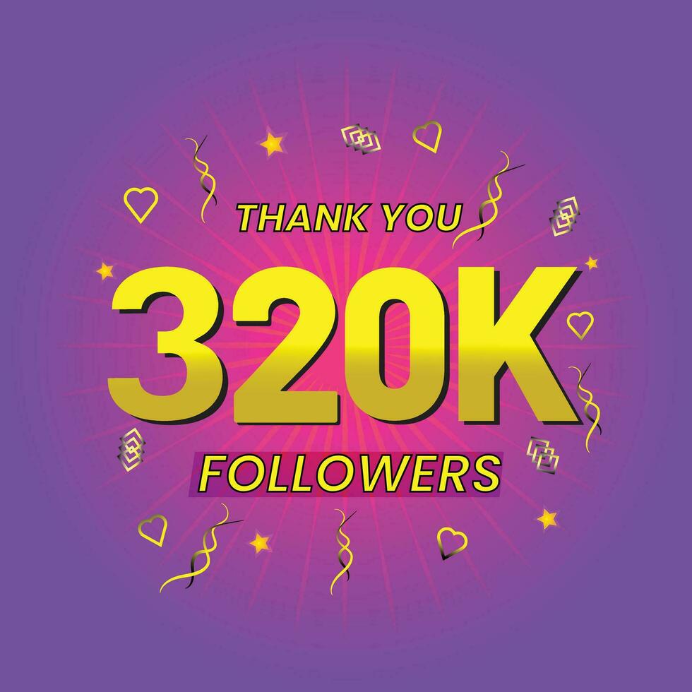 social media  320 followers background vector