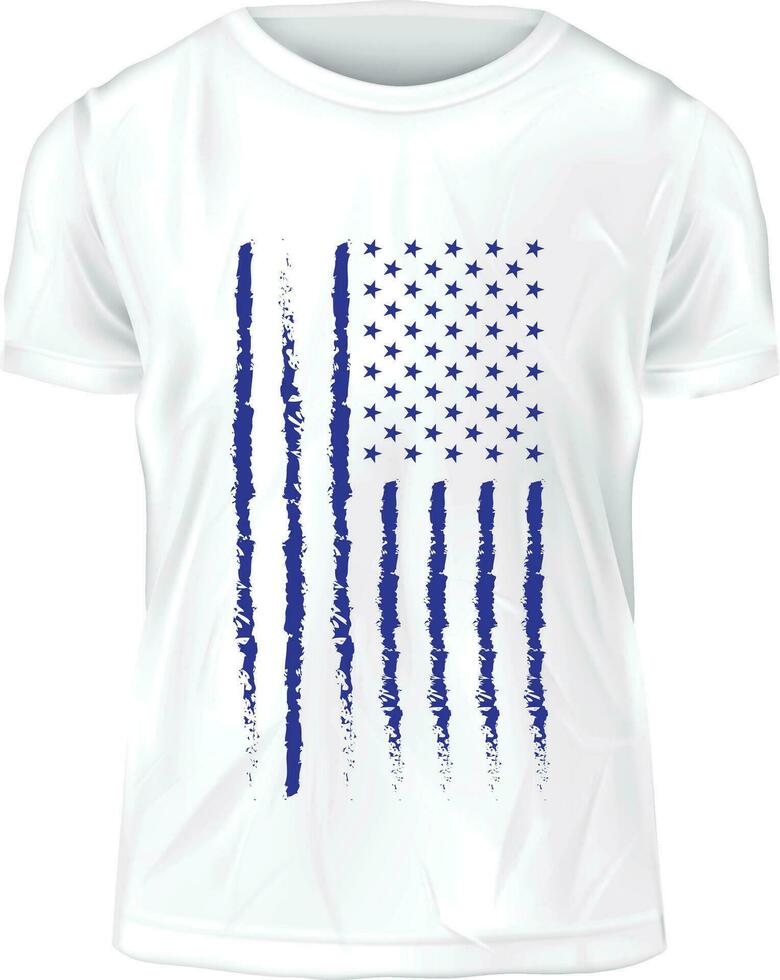 americano bandera camiseta diseño vector modelo