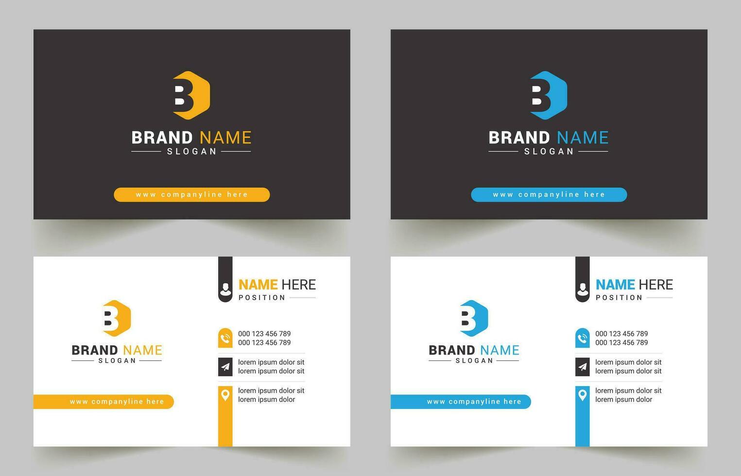 Modern business card design template, corporate business card template, Clean professional business card vector