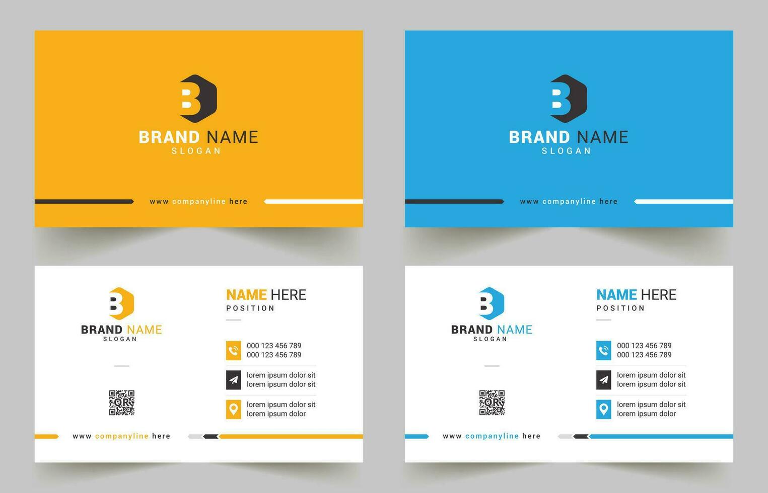 Modern business card design template, corporate business card template, Clean professional business card vector