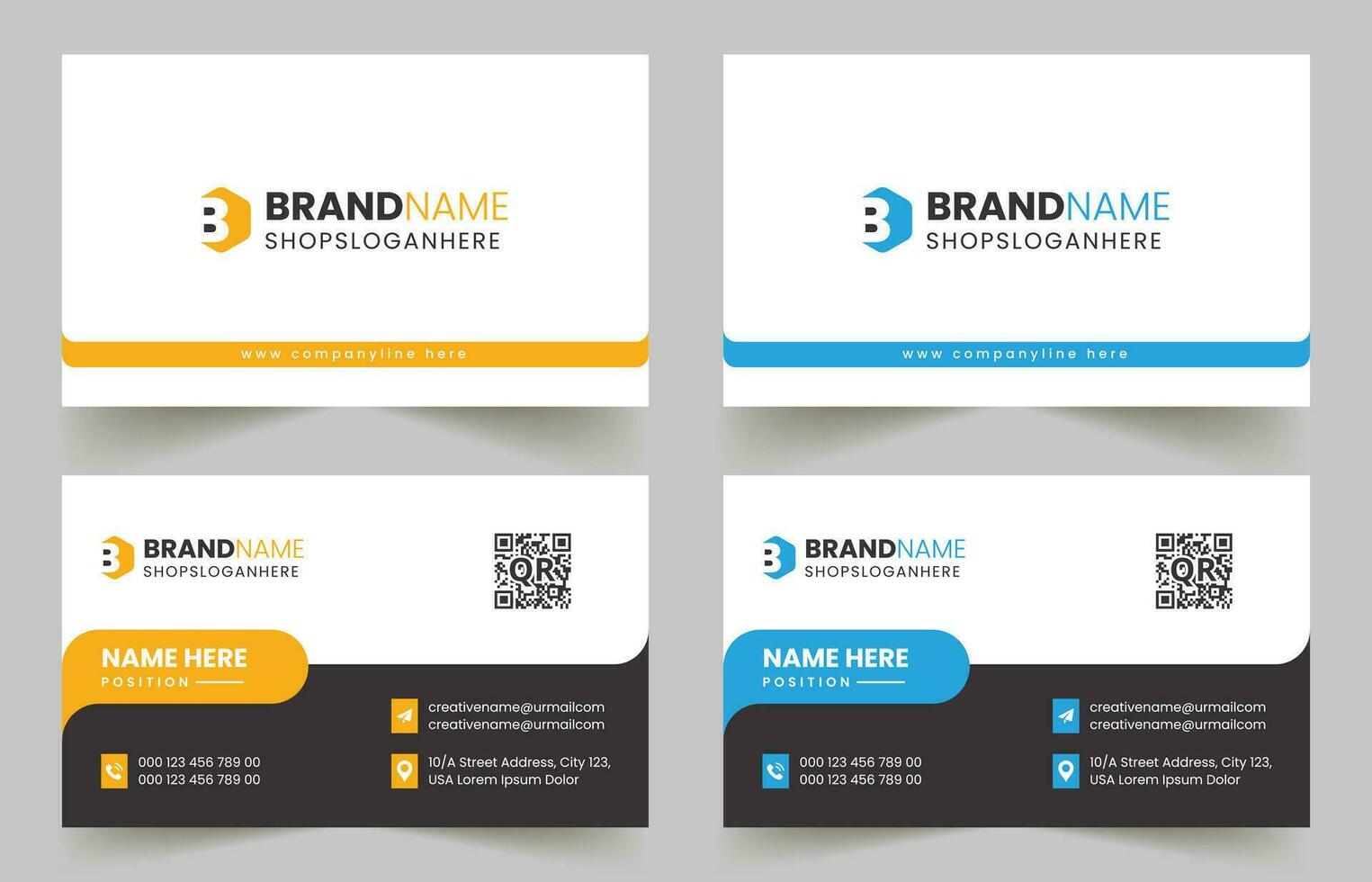 Modern business card design template, corporate business card template, Clean professional business card vector