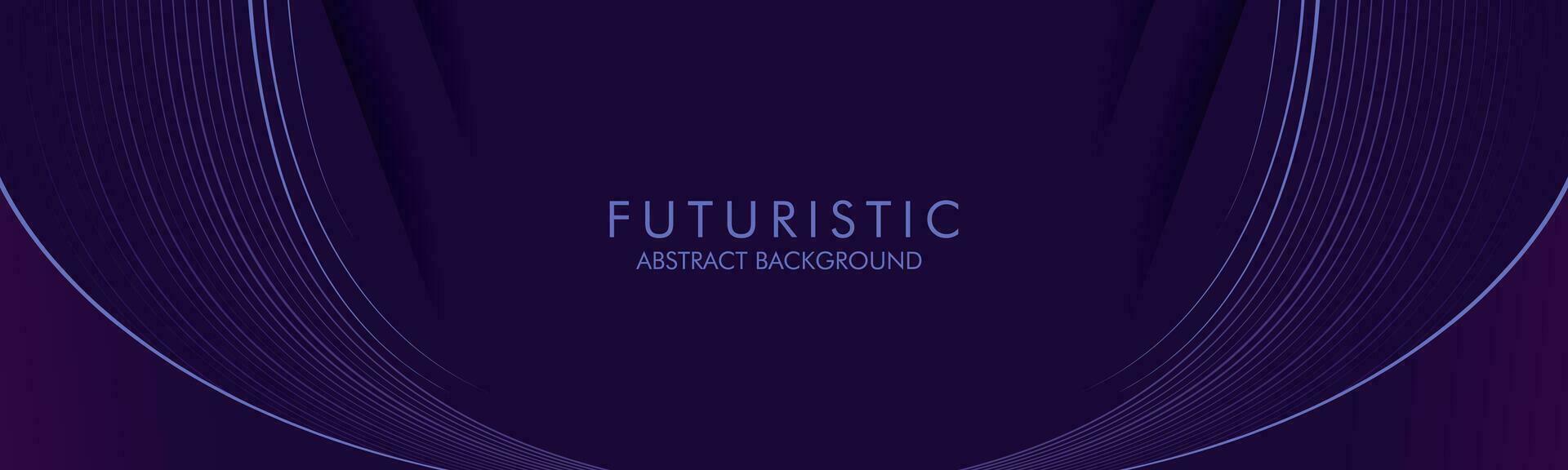 resumen futurista moderno oscuro púrpura con curvilíneo líneas. futurista tecnología tema diseño. para póster, cubrir, bandera, folleto, sitio web, volantes vector