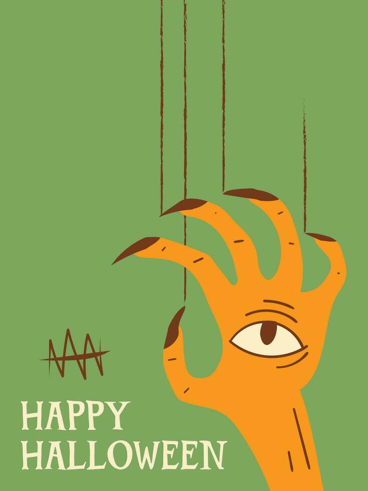 colorful halloween card vector Free