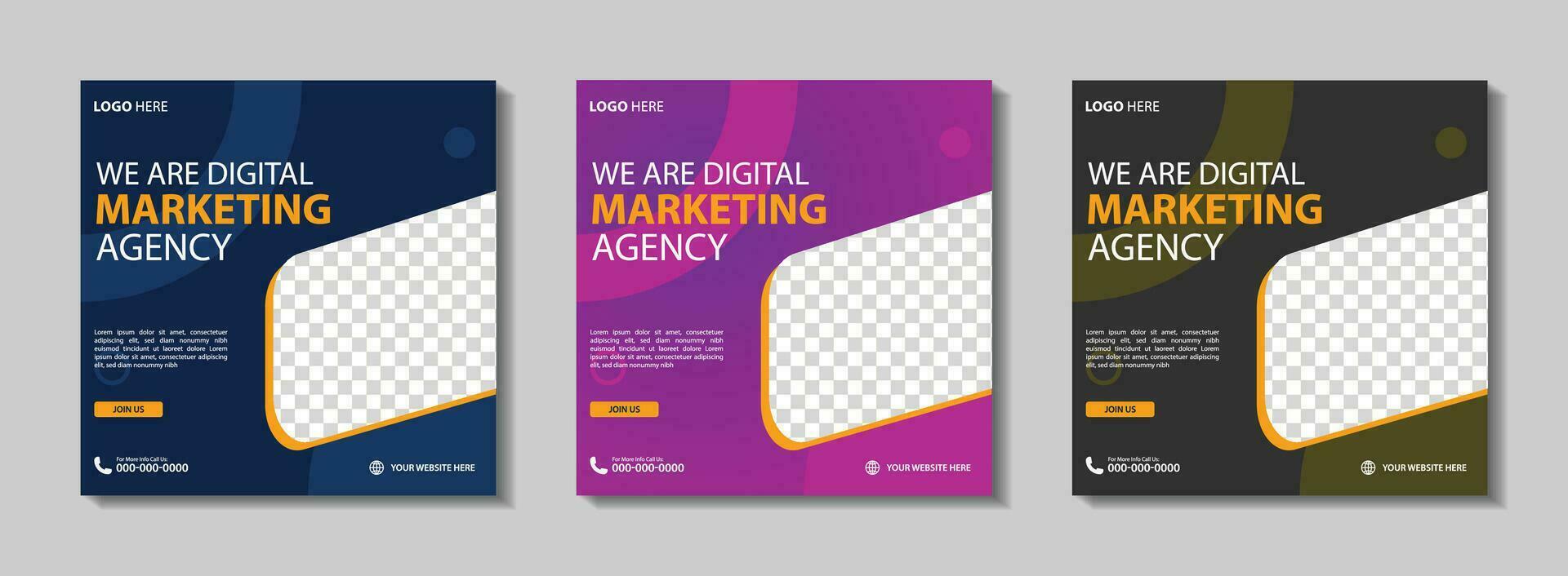 Digital business marketing banner for social media post template. Business Post Design for Advertising vector