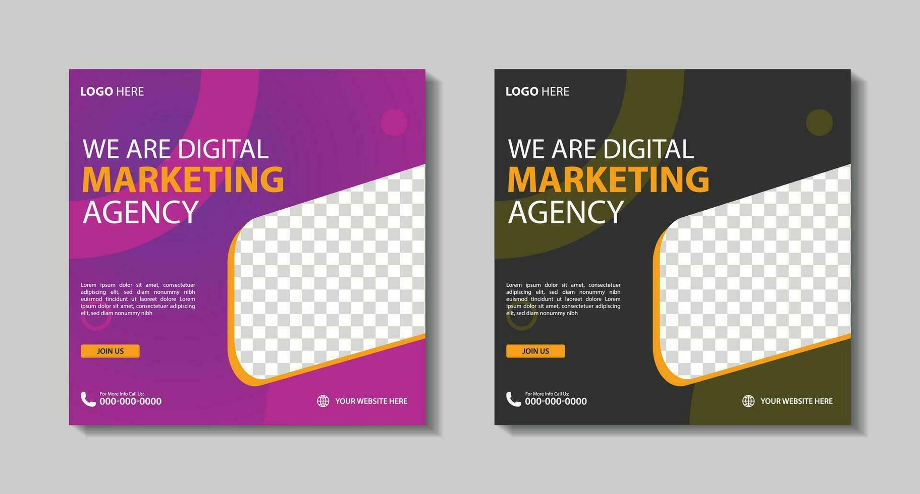 Digital business marketing banner for social media post template. Business Post Design for Advertising vector