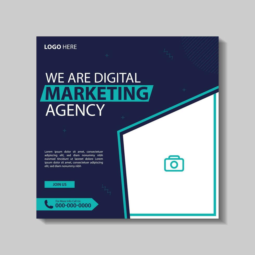 Digital business marketing banner for social media post template. Business Post Design for Advertising vector