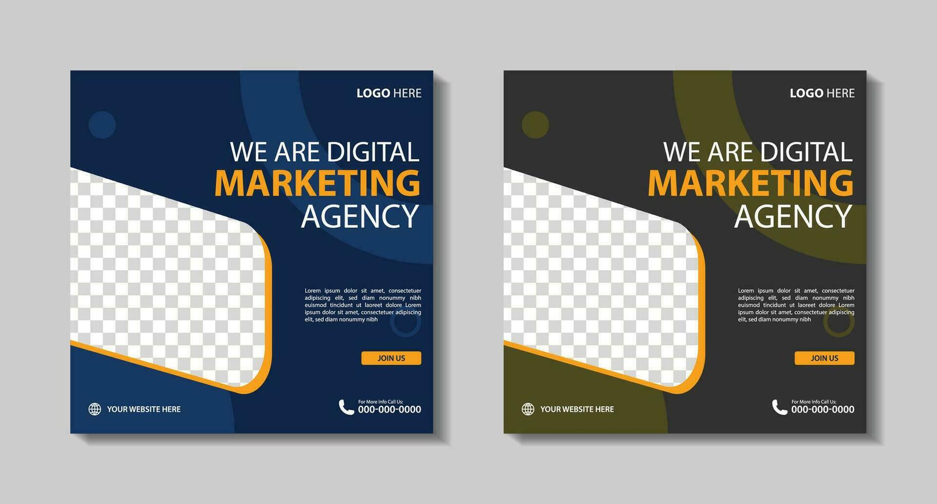 Digital business marketing banner for social media post template. Business Post Design for Advertising vector