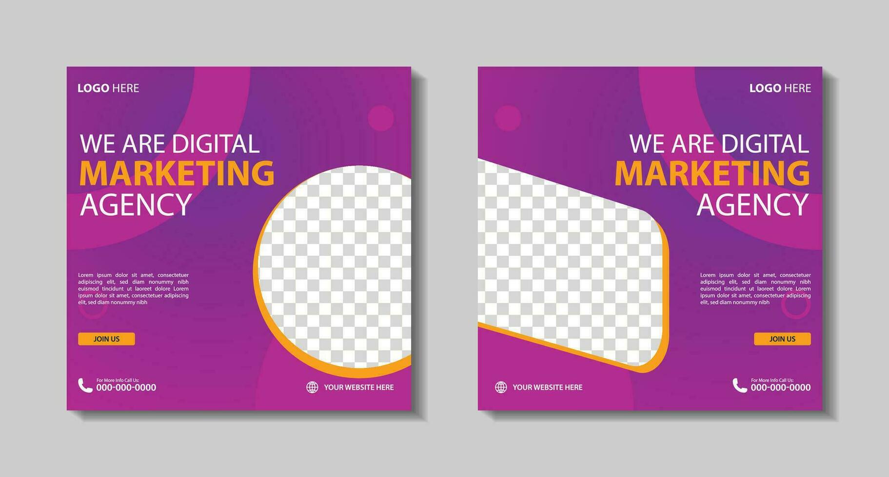 digital negocio márketing bandera para social medios de comunicación enviar modelo. negocio enviar diseño para publicidad vector