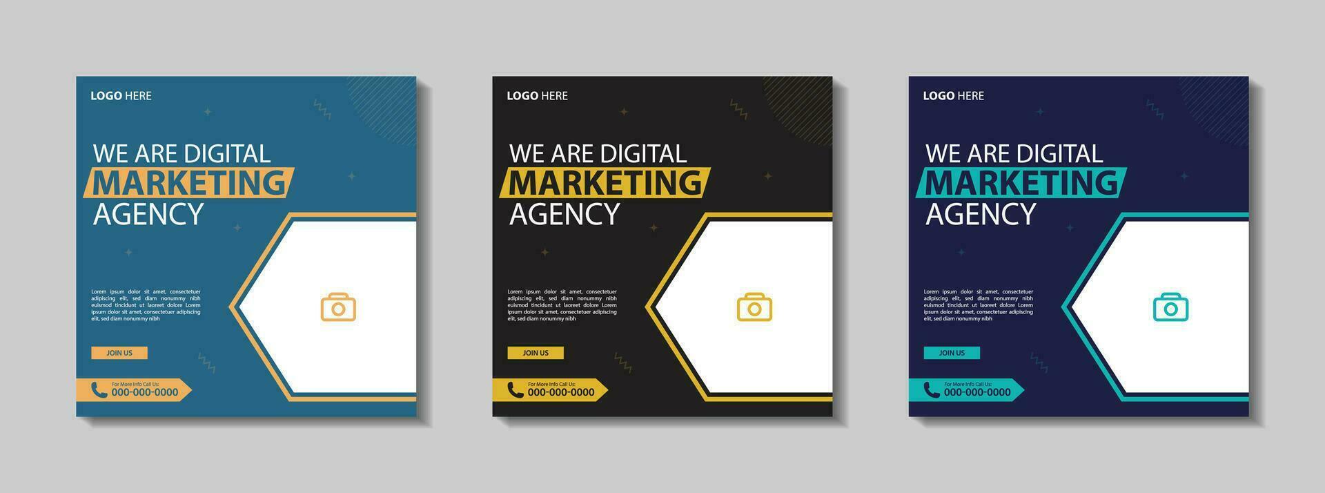Digital business marketing banner for social media post template. Business Post Design for Advertising vector