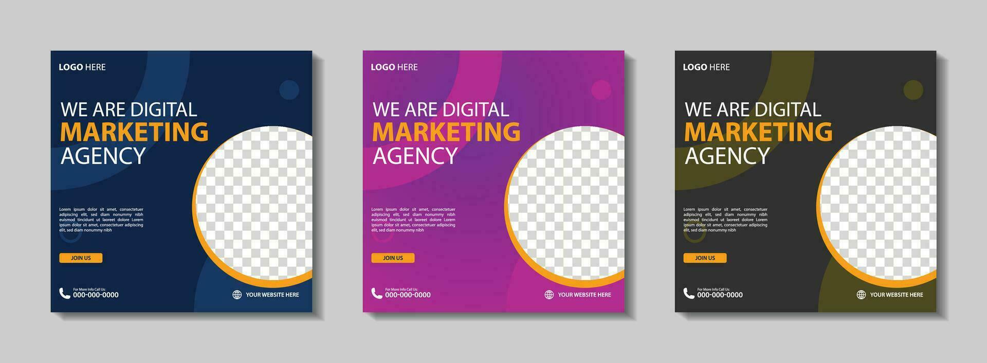 Digital business marketing banner for social media post template. Business Post Design for Advertising vector