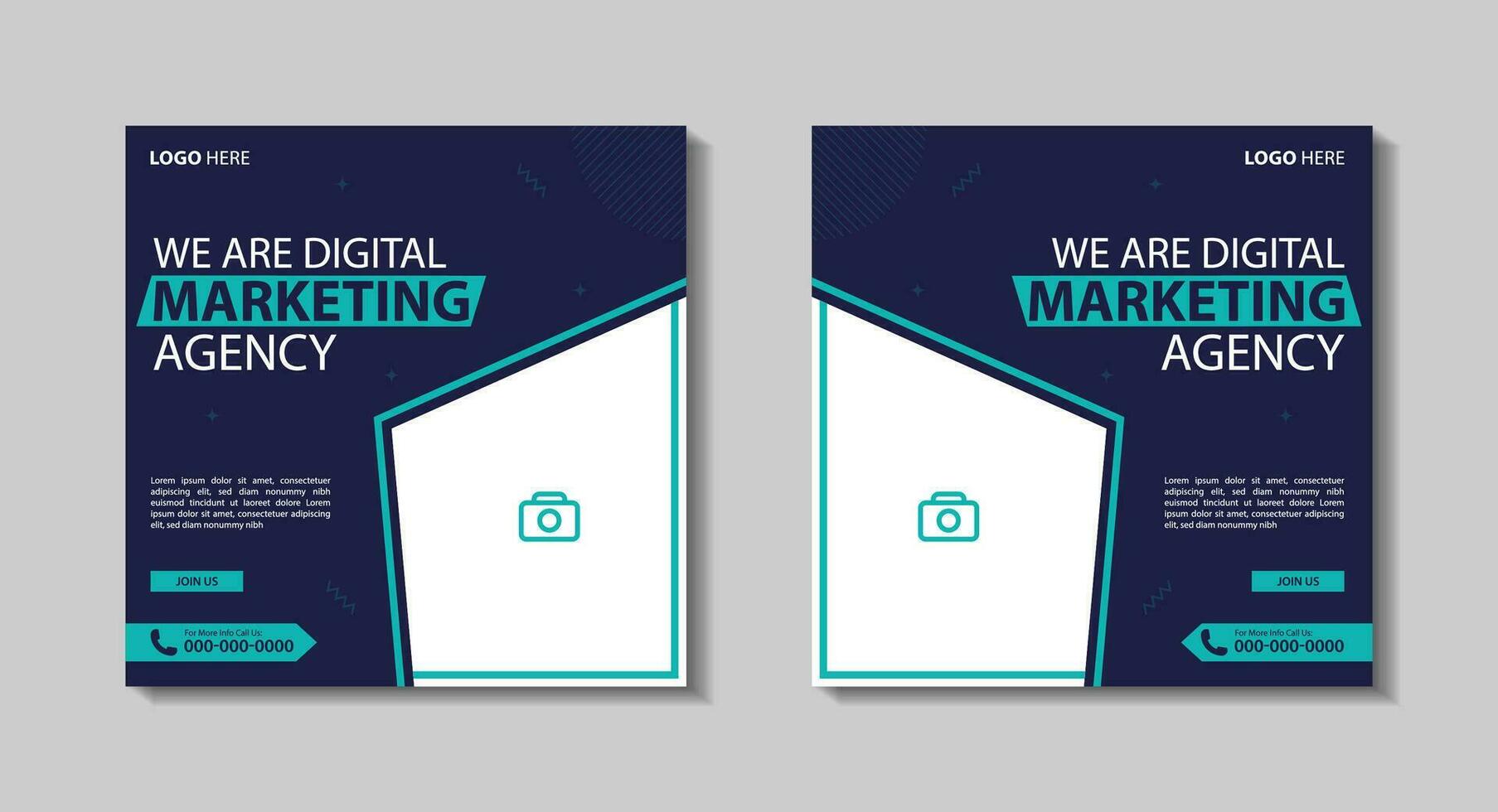 Digital business marketing banner for social media post template. Business Post Design for Advertising vector
