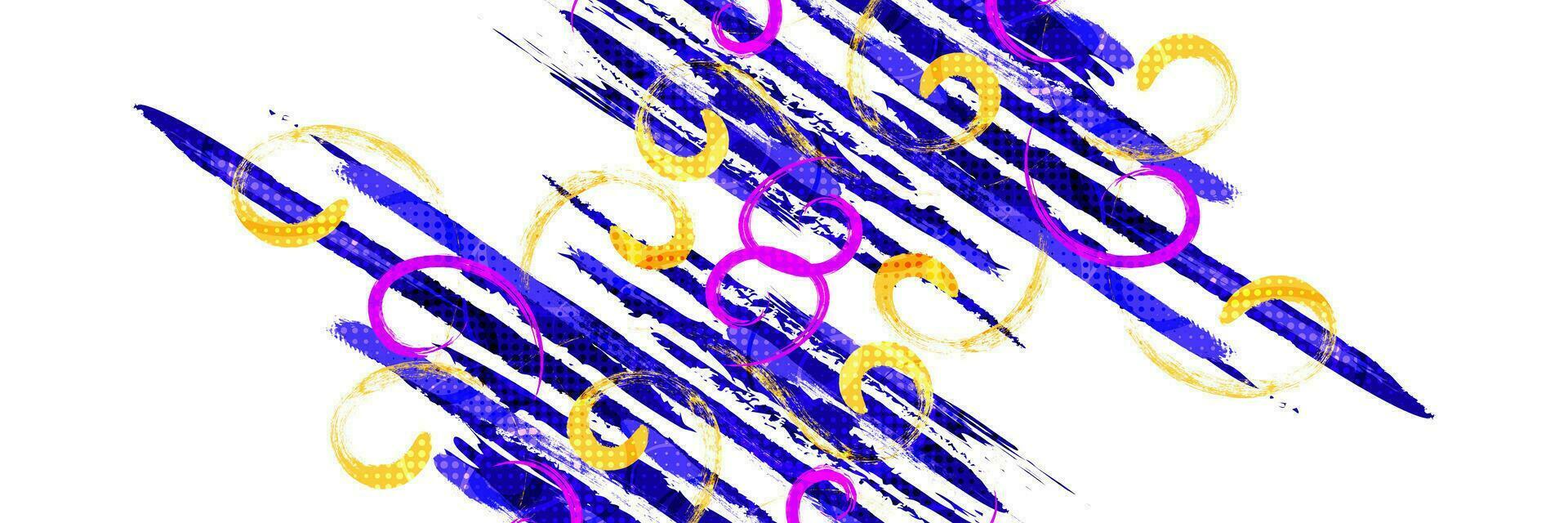 Abstract and Colorful Brush Background with Halftone Effect. Grunge Background. Brush Stroke Illustration for Banner, Poster, or Sports Background. Scratch and Texture Elements For Design vector