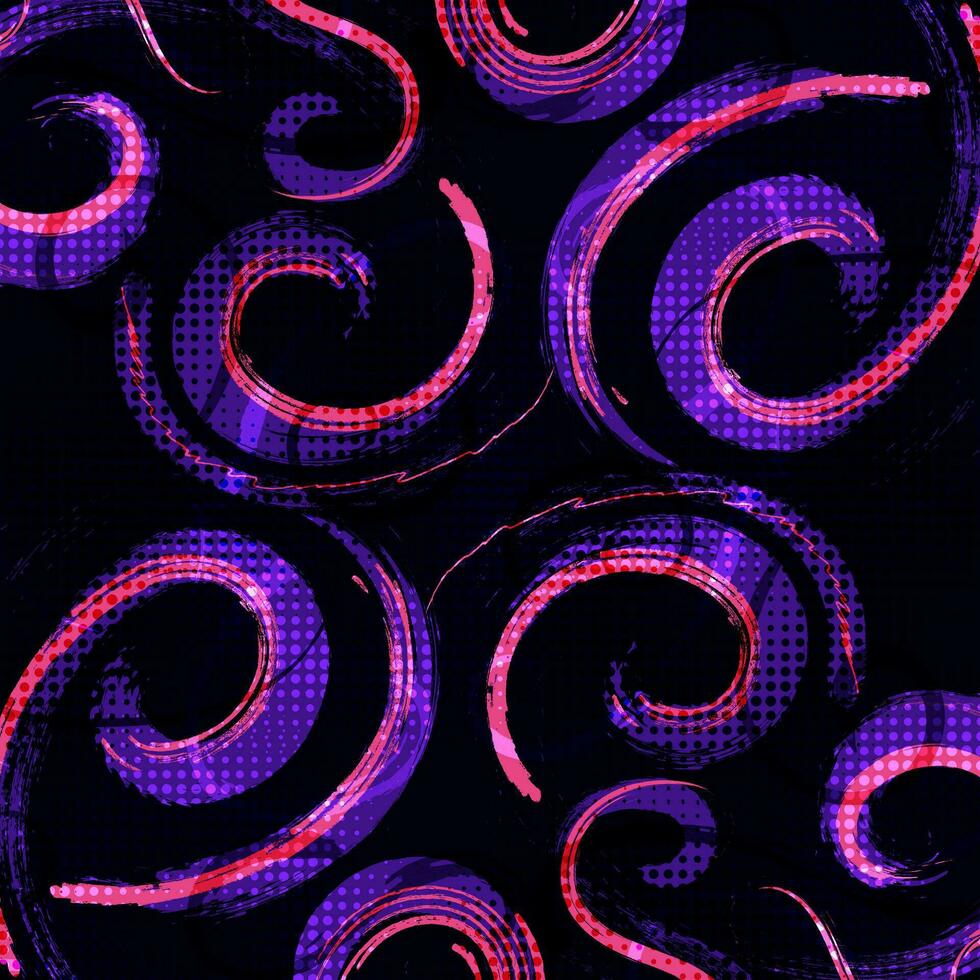 Abstract and Colorful Brush Background with Halftone Effect. Brush Stroke Illustration for Banner, Poster, or Sports Background. Scratch and Texture Elements For Design vector