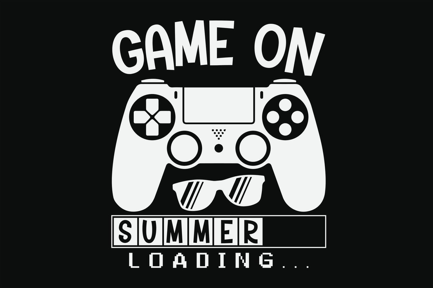 Game On Summer Loading T-Shirt Design vector