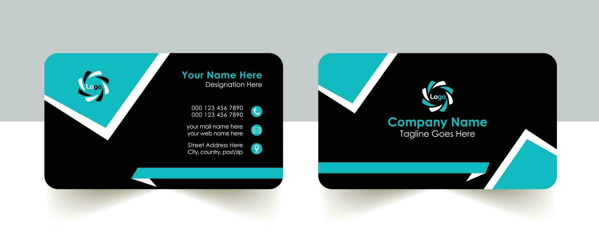 Modern Creative Clean professional Business Card Design Template, Visiting Card free vector