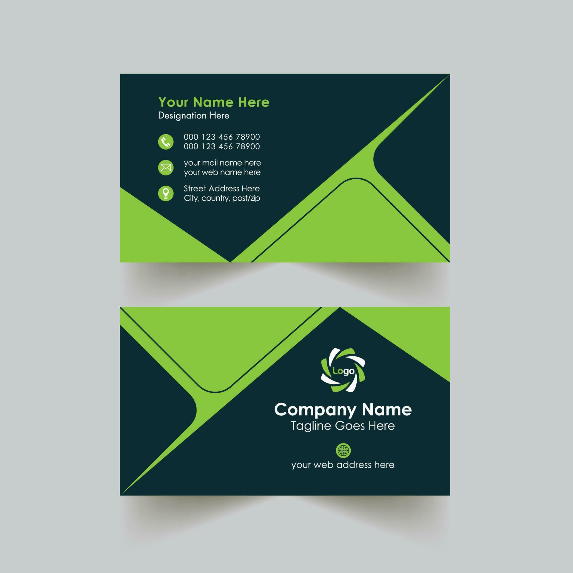 business card template, modern Creative business card design vector