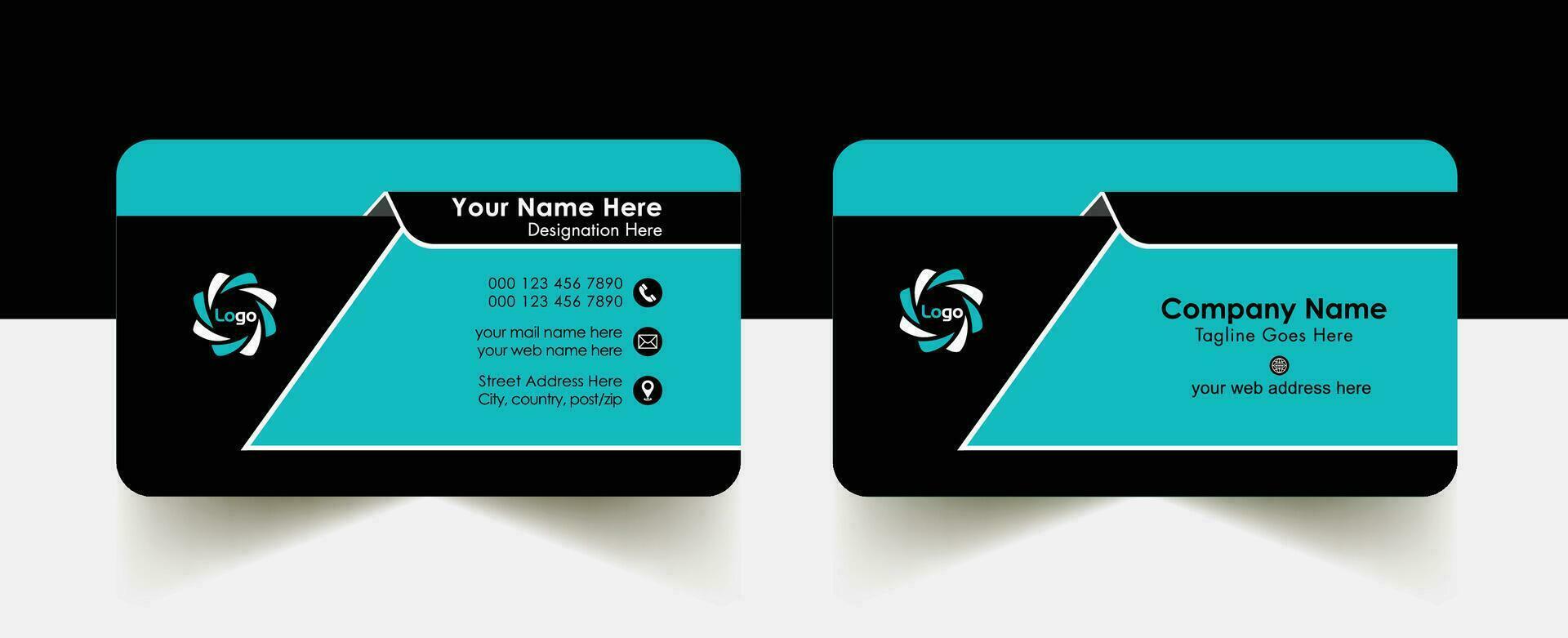 Modern Creative Clean professional Business Card Design Template, Visiting Card free vector