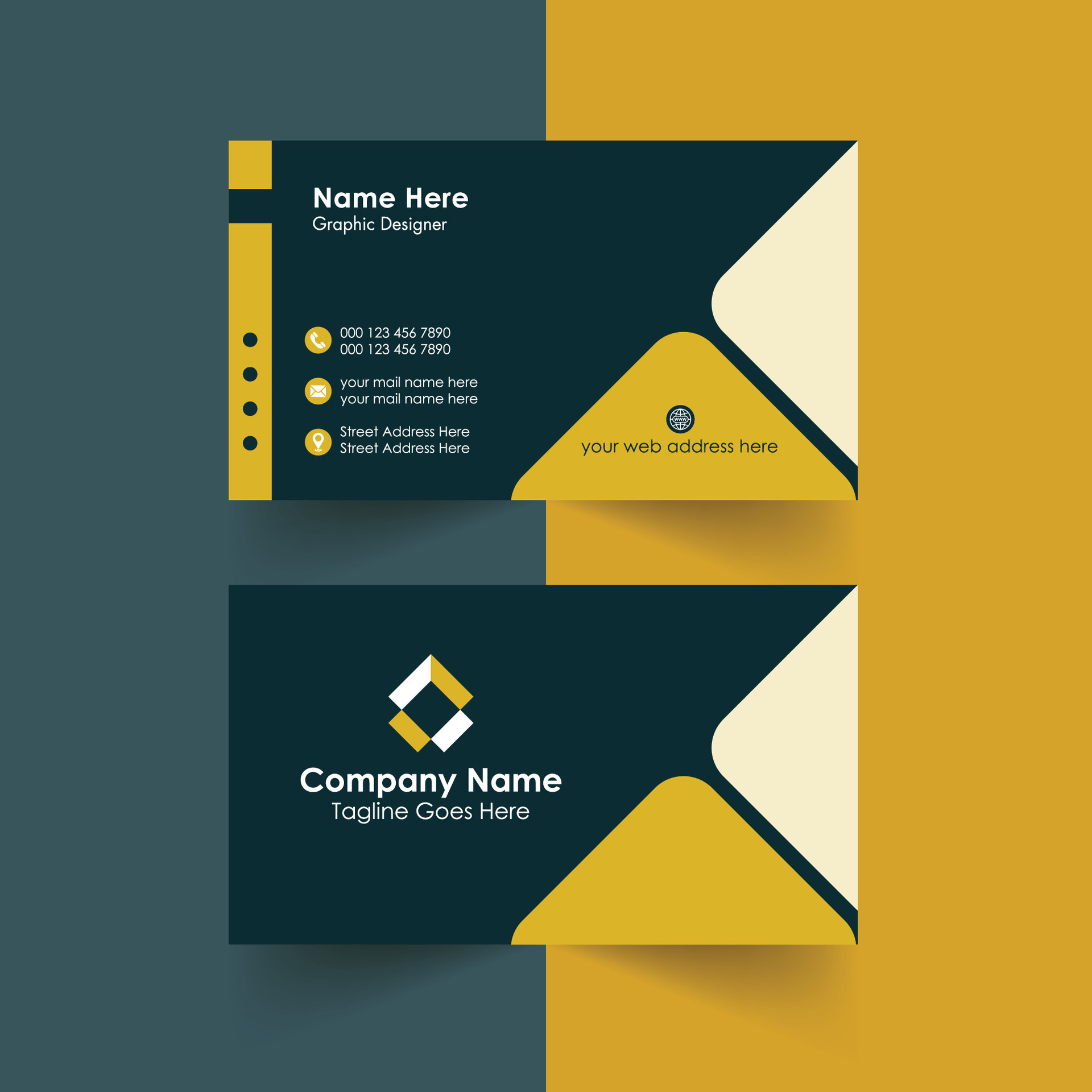 business card template, modern Creative business card design vector