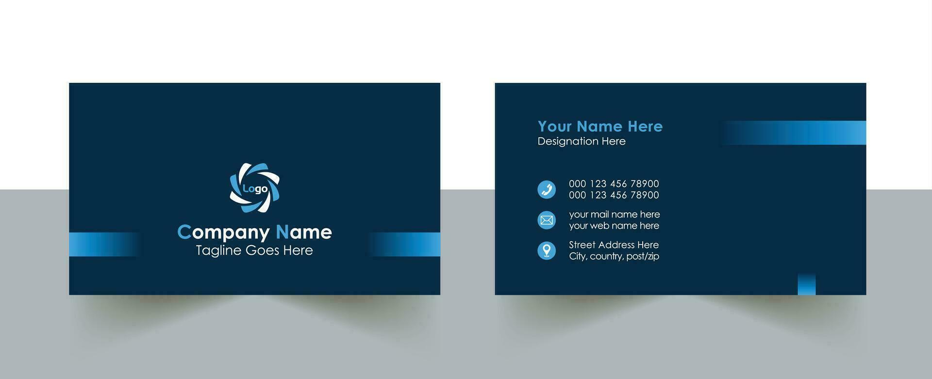 Modern Creative Clean professional Business Card Design Template, Visiting Card free vector