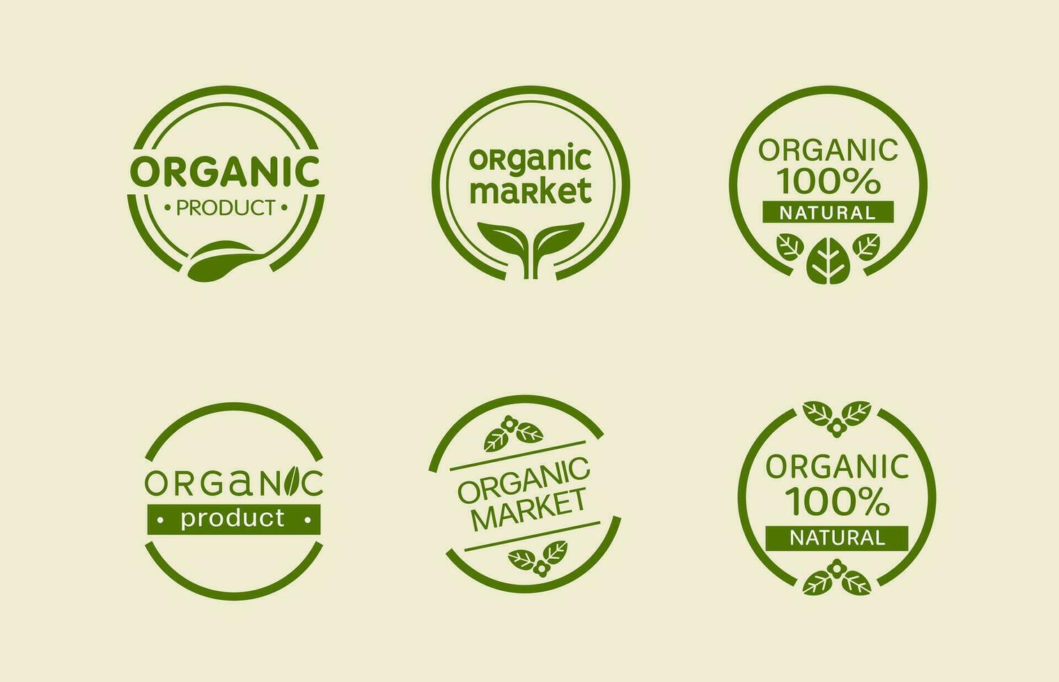 Illustration about Flat healthy food logo set vector