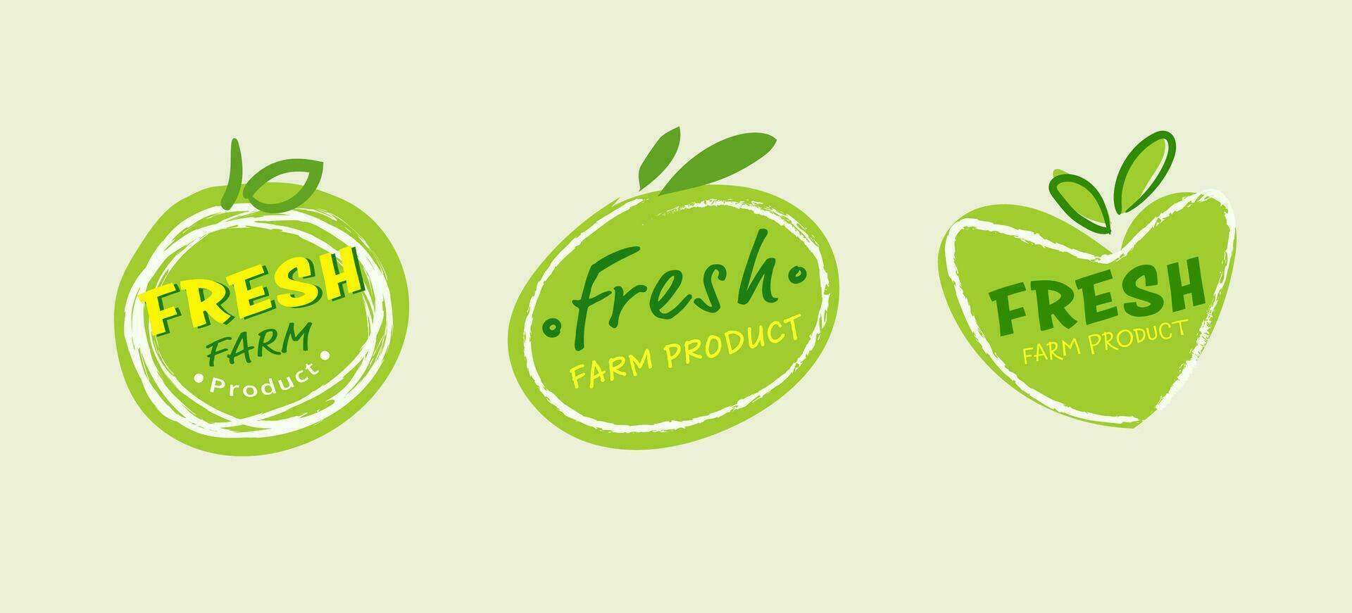 Illustration about Fresh food stickers and elements. Hand drawn vector illustration set for food and drink