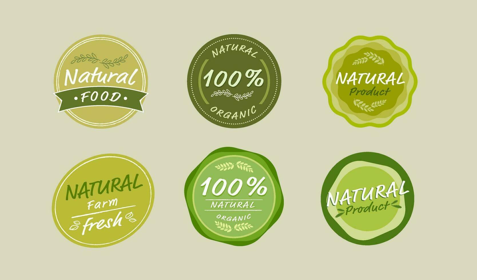 Illustration about Natural food stickers and elements. Hand drawn vector illustration set for food and drink