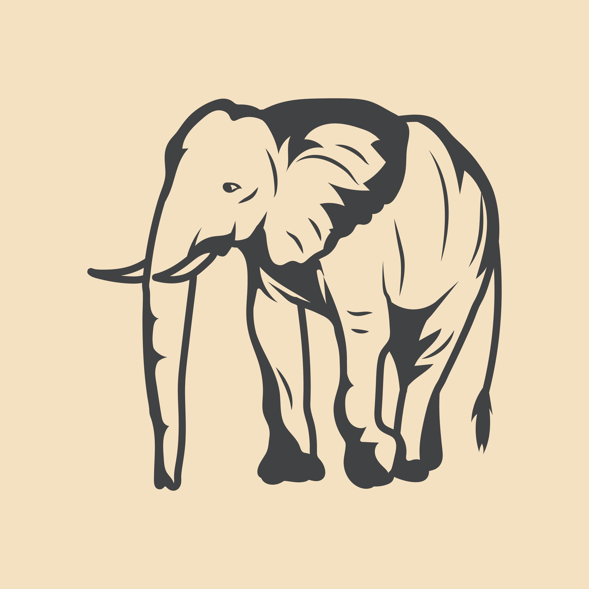 Elephant Retro vector Stock Illustration 32165640 Vector Art at Vecteezy