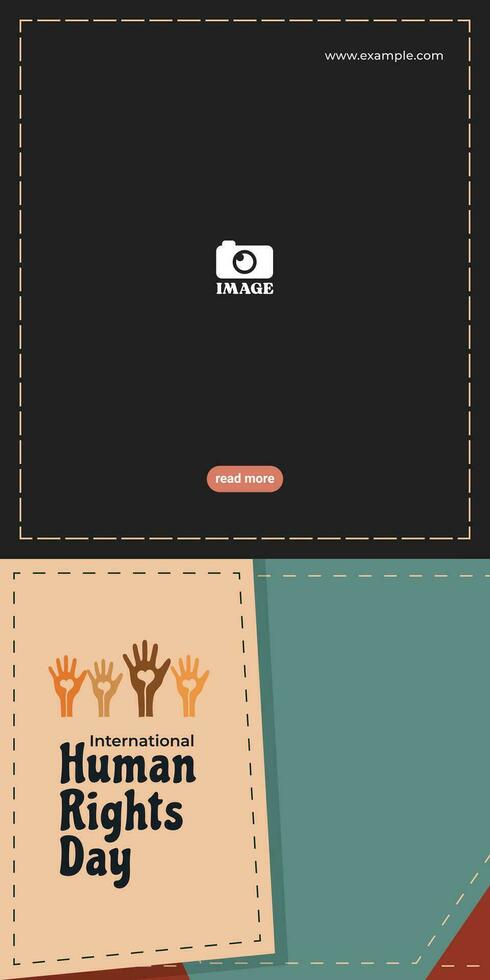International human rights day. Celebration greeting design on December 10 for background elements, banner, poster vector
