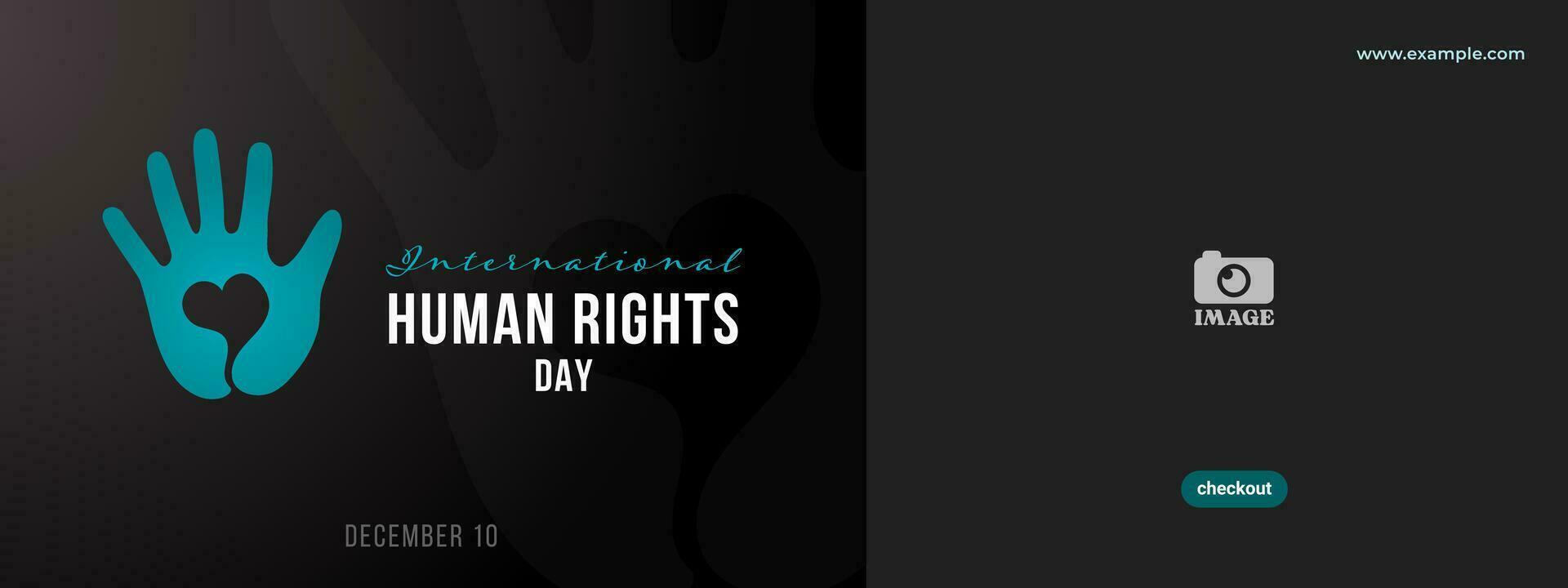 International human rights day. Celebration greeting design on December 10 for background elements, banner, poster vector