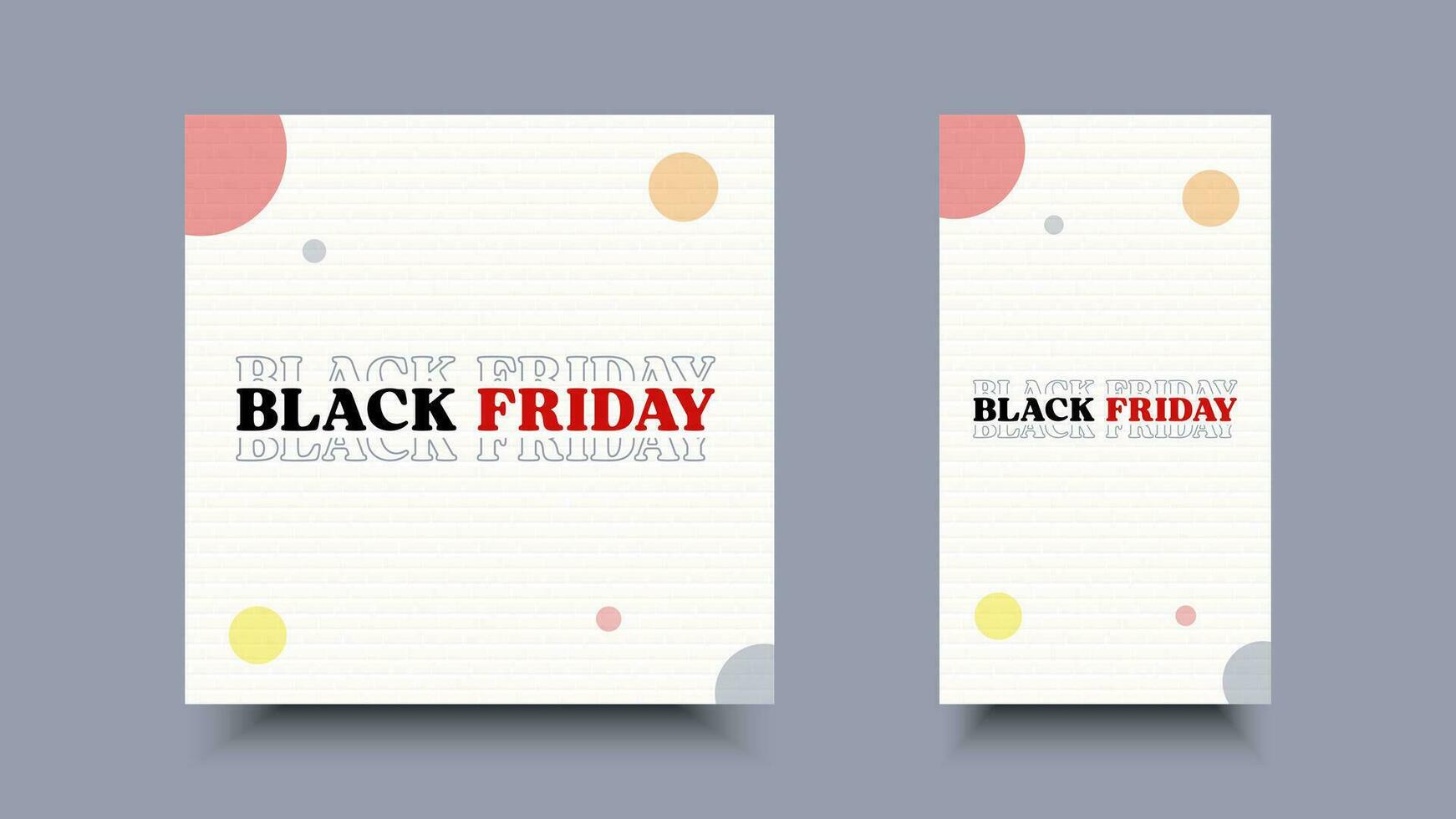 Black friday sale design. Illustration of glowing brick wall and flag ornament for promotion, advertising, banner, background vector