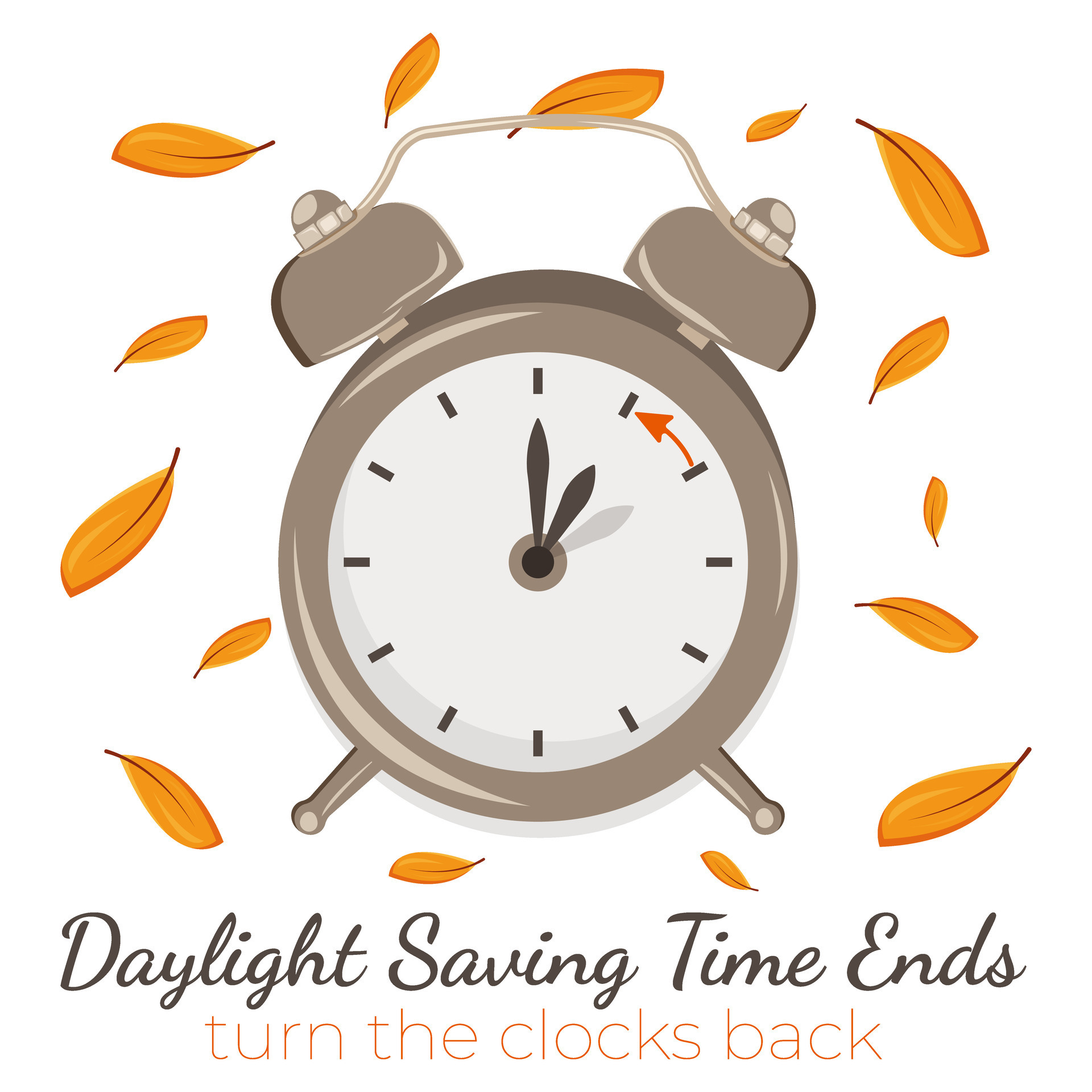 Daylight Saving Time ends concept. Web Banner Reminder with fall backward  time. Vector illustration with clocks turning to an hour back Stock Vector  Image & Art - Alamy